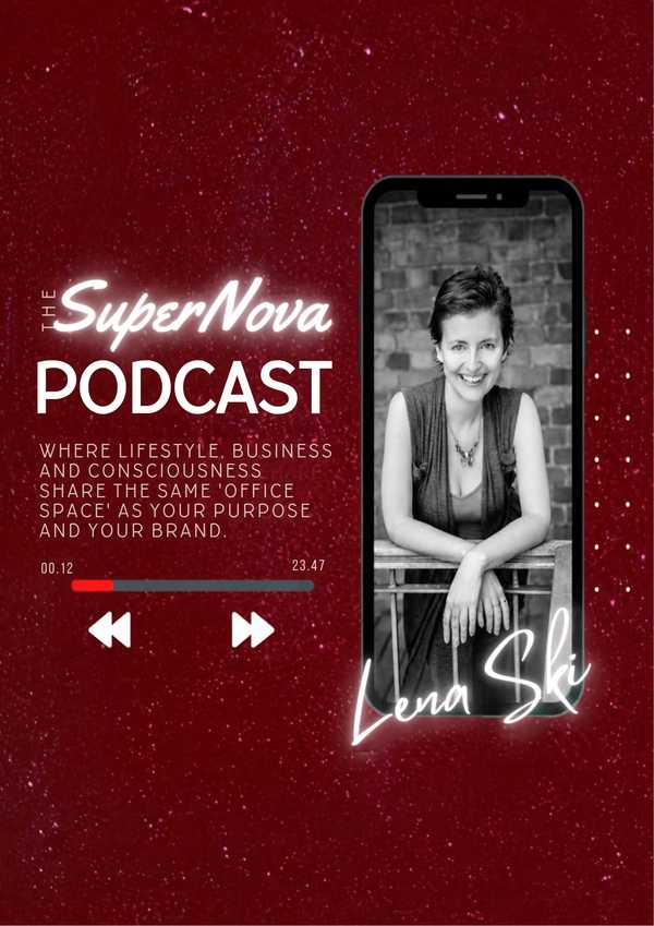 The SuperNova Podcast cover art, hosted by Lena Ski