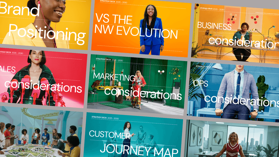 Strategy Deck 2025-2030: brand positioning, NW evolution, and customer journey map